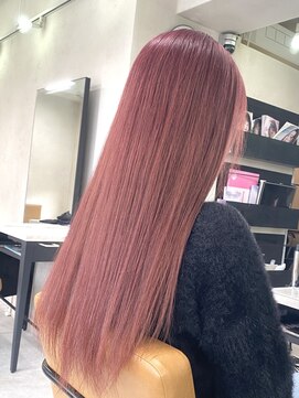 アジールヘア 東上野店(agir hair) ピンクカラー、ダブルカラーケアブリーチ【上野】