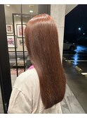 #明るめ赤ピンク #艶髪ロングヘア