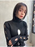 LANY横浜 透け感ブラックカラー×デザインカット