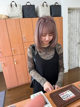 ヘア ポジション HAIR Position 能代北店 ピンクベージュカラー