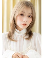 モッズヘア 越谷(mod's hair) 透明感ダブルカラーくびレイヤーミディアムウルフZ越谷10代20代