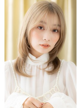 モッズヘア 越谷(mod's hair) 透明感ダブルカラーくびレイヤーミディアムウルフZ越谷10代20代