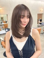 縮毛矯正/髪質改善/ワイドバング/ラベンダーアッシュ/レイヤー