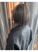 ハイライトカラー　アンブレラカラー　ボブ