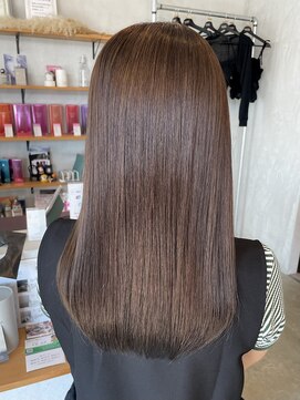 シェル 津山の手店(shel) 20代30代髪質改善つやカラーアッシュブラウン