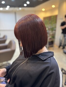ヘアースタジオ ミツル(hair studio 326) レッドブラウンボブ