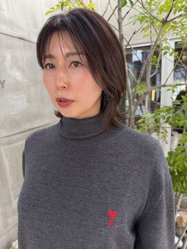 美容室 ビ フェスカ(B FESCA) #レイヤーボブ#結べるボブ#ベージュ#シースルーバング#ボブ