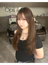 オプスヘアー 西新店(OPS HAIR)&nbsp;レイヤーカット/ロングレイヤー/ブラウンベージュ