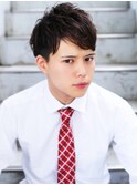 好印象爽やかビジネス刈り上げショート人気◎髪型 七三分け