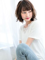 ヘアーメイク アンティーク(HAIR-MAKE ANTIQUE)&nbsp;ブルージュ×無造作ウェーブボブ