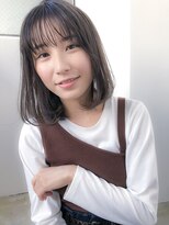 アコロン 吉祥寺(acoron.)&nbsp;小顔カット×ピンクベージュ ×イルミナカラー×黒髪×吉祥寺