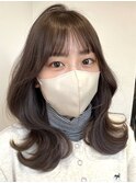 ダブルカラーピンクベージュベージュカラーケアブリーチレイヤー