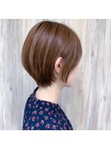 明るめブラウンショートカット20代30代ナチュラルさっぱり