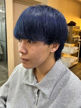 ディスイズバーバー(THIS IS BARBER) 10代20代王道マッシュ×爽やかブルーブラックカラー【札幌】