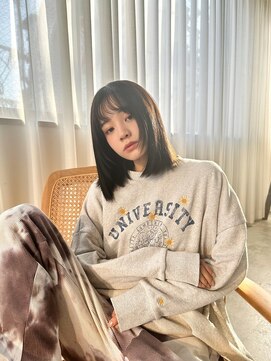 ラフィスヘアー サンティエ 広島駅前店(La fith hair santie) 【La fith】タッセルボブ×シアーブラック