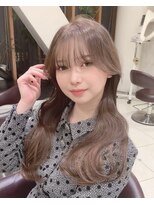 ワン バイ ジエクト(One by The Ect)&nbsp;【美髪レイヤーロング】似合わせカットフルバングエアリーロング