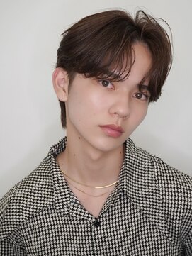 オーシャントーキョー ウエスト 心斎橋(OCEAN TOKYO WEST) 韓国マッシュカルマパーマコンマバングセンターパート黒髪ウルフ