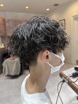 サロンドジョー(salon de joe) ツイストスパイラルパーマメンズマッシュ刈り上げ 奥東巧真