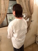 アンテナ(ANTENA) ウェットな質感☆外はねミディアム☆★30代お客様施術後★☆