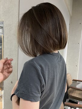 リバレッジ 広尾(Leverage) ダークグレージュレイヤーボブ 30代40代50代【広尾/恵比寿】濱口