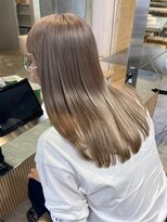 サンク 原宿 表参道(cinq)&nbsp;ミルクティーベージュダブルカラーハイトーンカラーケアブリーチ