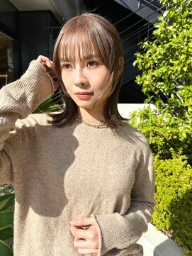 ラニヘアサロン(lani hair salon) オリーブグレージュ/ベージュカラー/ダブルカラー/ハイトーン