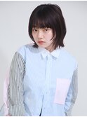 ミディアムヘア/ショコラベージュ/ボブルフ/新宿駅