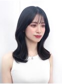 美髪韓国レイヤーイメチェン似合わせワイドバング外ハネボブ