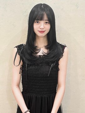 セルカ 新宿(CERCA) 韓国暗髪★ミディアムレイヤー【CERCA新宿】