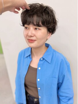 モリオ(morio) 刈り上げショートパーマゆるふわパーマ黒髪パーマショートパーマ