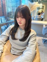 マインバイアフロートギンザ(MYNE by AFLOAT GINZA)&nbsp;オリーブベージュ／レイヤー／顔周りレイヤー／耳掛け◎