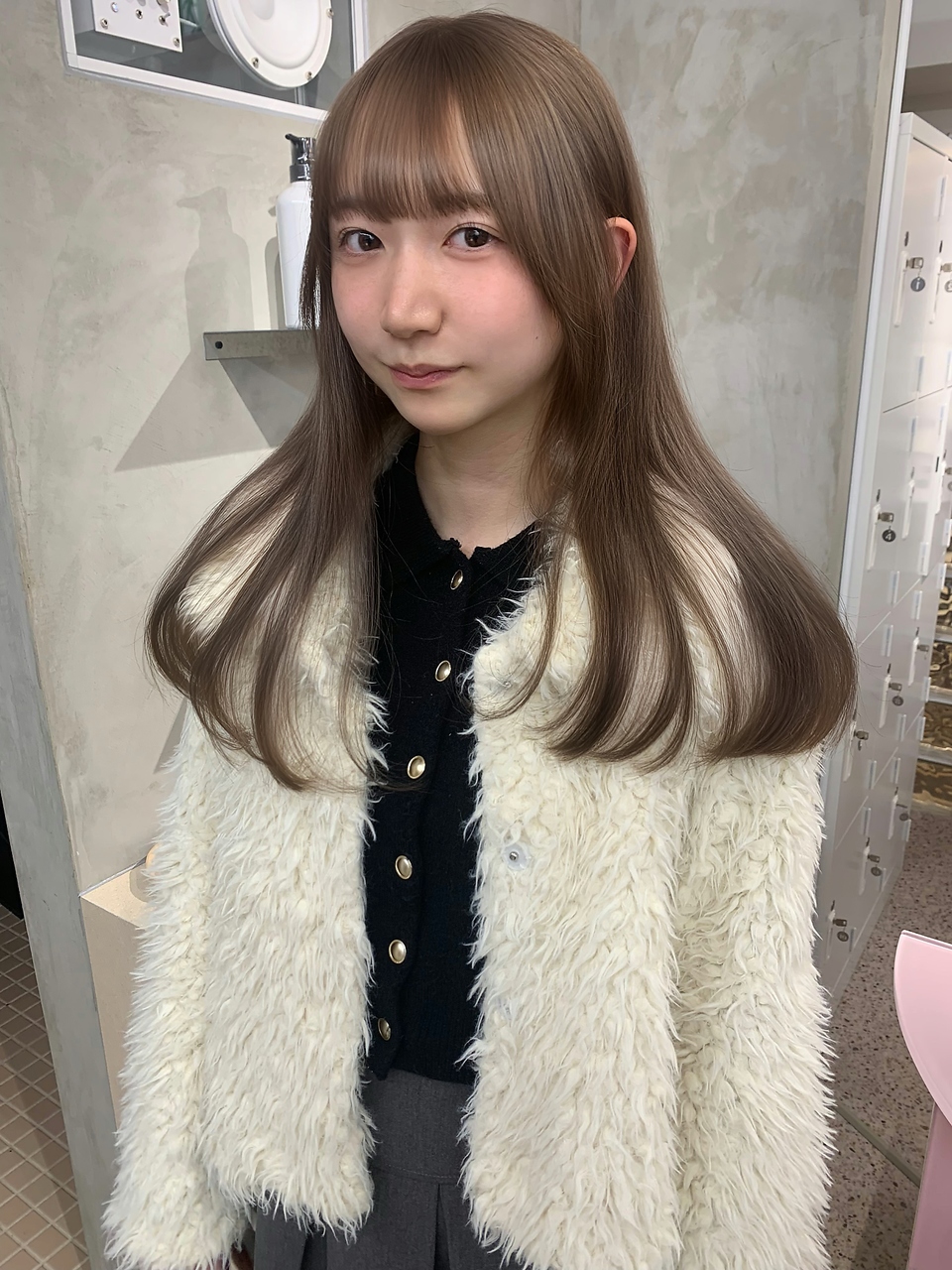 クラゲヘアー/小顔に見せるヘア/ココアベージュ/梅田 