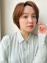 モッズヘア 上尾西口店(mod's hair)&nbsp;ふんわり丸みショート◎大人ガーリー/オレンジベージュp上尾