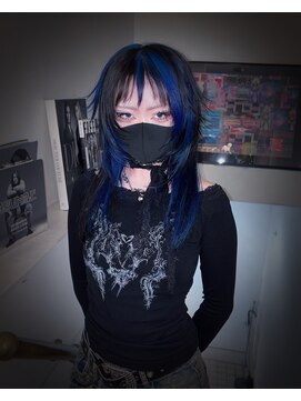 キイ 原宿 表参道(K.e.y) シャギーカット/ブルーカラー/セクションカラー