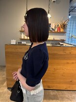 リベットイースト(Libett east)&nbsp;切りっぱなしボブ×ブラウンベージュ