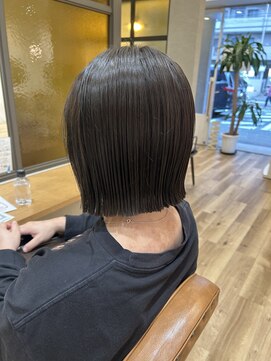 ヘアポケット スタイル店(HAIR POCKET) ぱつっとbob×グレーカラー
