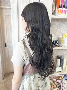 キャアリー(Caary) 福山市Caary学生カット学割スーパーロングパーマ風スタイリング