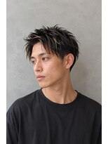 ラベルム バイ エーケー メンズ(La Belleme by AK for Men)&nbsp;細めハイライト×アップバングショート