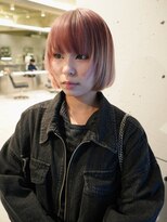 ダブ アオヤマ(DaB AOYAMA)&nbsp;【黒染め履歴からできる】ピンク×ベージュ　デザインカラー
