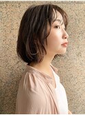 【morio札幌】大人かわいいシースルーバングパーマボブ