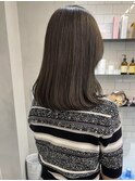 切りっぱなしロブ×カーキグレージュ【髪質改善】