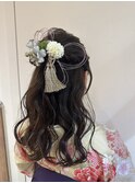 ふんわりハーフアップ