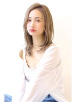 オーロ 緑地公園店(ORO)&nbsp;20代30代40代50代グレーベージュ前髪パーマロングレイヤー黒髪