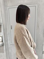 ヨーク(YOKE)&nbsp;YOKE 切りっぱなしボブぱつっとボブ髪質改善オリーブグレージュ