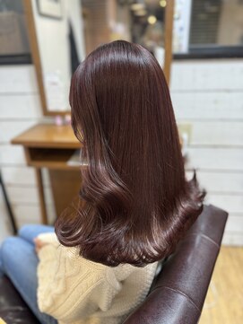 リネット ヨコハマ バイ リトル(linette yokohama by little) ！FUTABA指名！ブリーチなしカシスカラー！