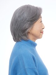 60代グレイヘアの方に◎ボブパーマスタイル