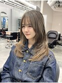 レイヤーロングフレンチカジュアルことりベージュレイヤーカット
