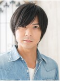 ナチュラルで好感度上がるネイビーブラックメンズカットo札幌