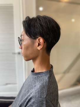 メンズカット バイ ソイクフ(メンズカット by SOY-KUFU) MEN'S HAIRアッシュブラックベリーショート