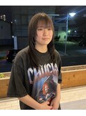 縮毛矯正+顔まわりデザインカット